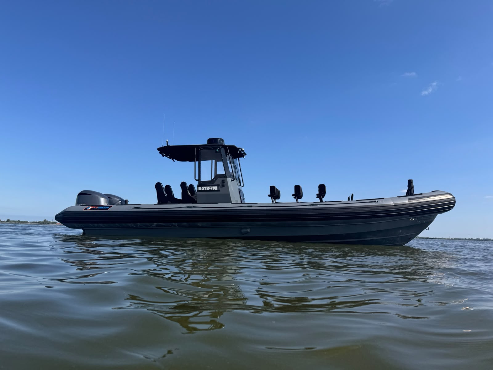 Promarine logo blurred fast work boats
